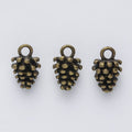Textured Pine Cone Charm In 4 Metal Finishes For Jewelry Making view 2