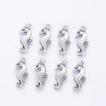 Curled Seahorse Detailed Metal Charm in 1 Finish for Crafting view 2