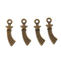 Shooting Star Charm Alloy Jewelry Making Component in 5 Finish Options view 2
