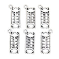 Elongated Abacus Metal Charms in Antique Silver Finish view 2