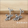 Squirrel on Branch Multi Loop Silver Tone Connector Charm view 2