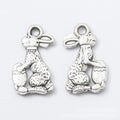 Vintage Seated Rabbit Charms in Multiple Finishes for Jewelry Making view 2