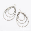 Triple Teardrop Wire Connector in Multiple Metal Finishes for Jewelry Making view 2