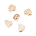 Smooth Heart Metal Spacer Beads in 4 Distinct Finishes view 2