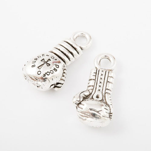 Additional front and reverse view of the boxing glove charm