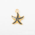 Painted Starfish Metal Charms in 4 Pictured Finishes view 2