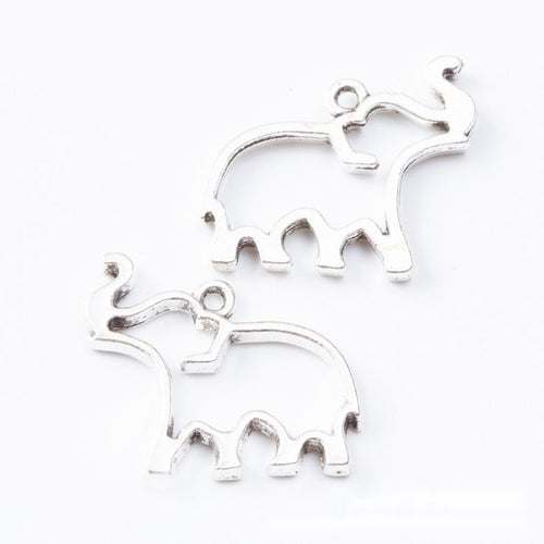 Elephant frame charm shown in front and reverse details