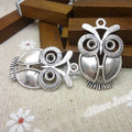 Large Eye Owl Metal Charms in 3 Pictured Finishes for Jewelry Making view 2