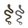 Wavy Snake Vintage Metal Charm Pendant for Jewelry Making view 2
