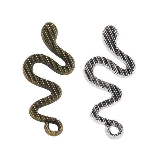Wavy Snake metal charm shown in a second product arrangement