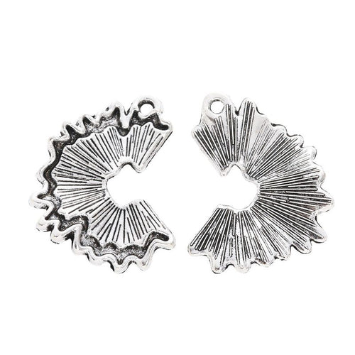 Antique Silver pencil shaving charm shown in product image 2