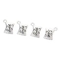 Sweet Candy Bag Metal Charm in Textured Metal for Jewelry Making view 2