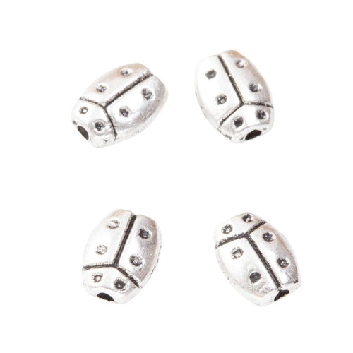 Metal beetle-shaped spacer bead, front detail shown in the product image