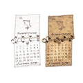 Calendar Book Metal Charm 2 Finish Options Craft Supply view 2
