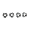 Ridged Disc Spacer Bead in Antique Silver for Jewelry Making view 2