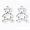 Openwork Teddy Bear Antique Metal Charms Jewelry Findings view 2
