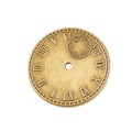 Roman Numeral Clock Gear Metal Charm in 5 Distinct Finishes for Jewelry Making view 2