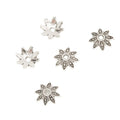 Seven Petal Flower Bead Cap in Antique Silver for Jewelry Making view 2