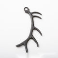 Black Antler Branch Metal Pendant Charms In Two Shapes view 2