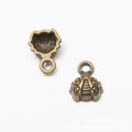 Domed Beetle Charms in Antique Bronze, Antique Silver view 2