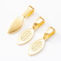 Leaf Shaped Glue On Pendant Bail in Six Metal Finishes view 2