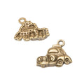 Compact Car Metal Charm in 4 Finishes for Jewelry Making view 2