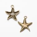Sculpted Starfish Metal Charms in Two Antique Finishes view 2