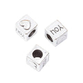I Love You Cube Large-Hole Bead in Antique Silver Finish view 2