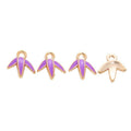 Enamel Leaf Bud Detailed Alloy Charm in 4 Pictured Options view 2