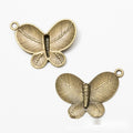 Textured Butterfly Pendant Charm in Two Antique Finishes view 2