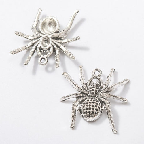 Detailed Spider Charm front and reverse details on a white background