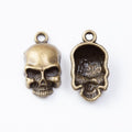 Sculpted Skull Metal Charms in Five Antique Finishes view 2