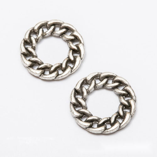 Round Chain Link Connector front detail showing a circular curb-chain pattern with an open center