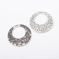 Silver Tone Filigree Circle Multi Loop Jewelry Connector view 2