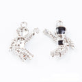 Astronaut Enamel Charms in Silver and Gold Finishes view 2