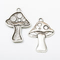 Spotted Mushroom Metal Charms in Antique Bronze and Silver view 2