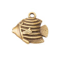 Striped Tropical Fish Metal Charms in Two Finishes view 2