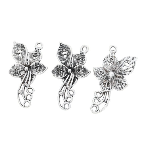 Additional front and reverse view of the butterfly flower charm
