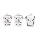 Dental Floss Box Metal Charm Pendant in 1 Finish for DIY Jewelry view 2