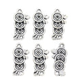Stacked Coin Metal Charms in Antique Silver Finish view 2