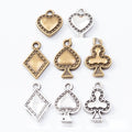 Card Suit Bezel Charm Pendants in Four Shapes and Three Finishes view 2