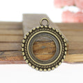 20mm Hollow Twist Bezel Pendant Tray Setting