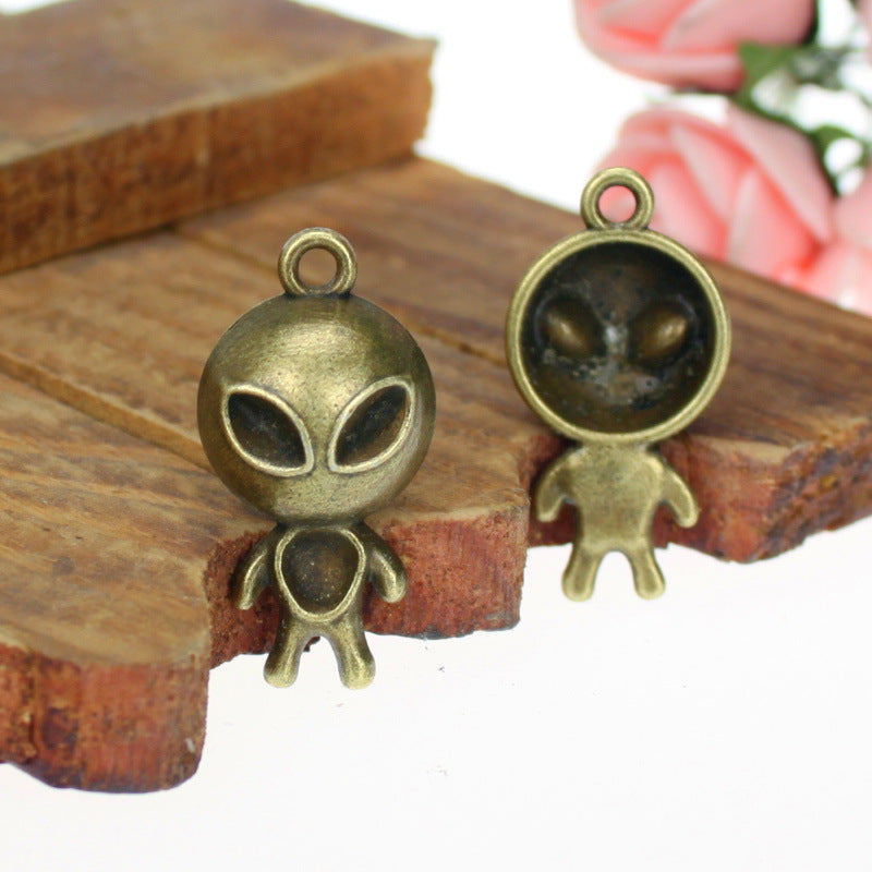 Vintage Alloy Astronaut Charm Pendant 30x10mm