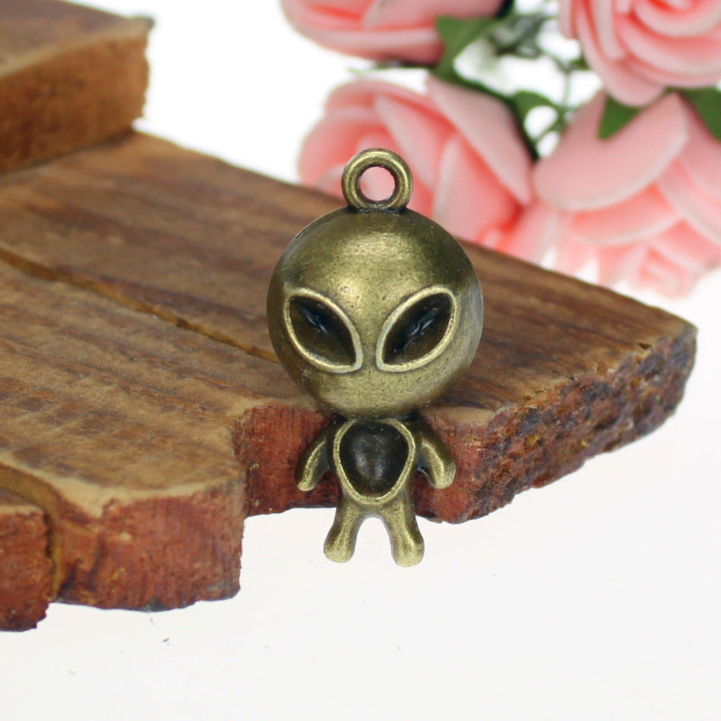 Vintage Alloy Astronaut Charm Pendant 30x10mm
