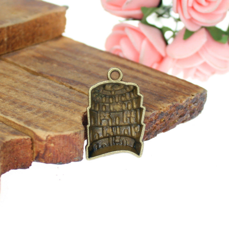 Vintage Alloy Tape Measure Charm Pendant 25x16mm