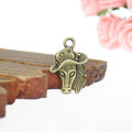 Double Sided Longhorn Bull Head Alloy Charm in 3 Metal Finishes view 3