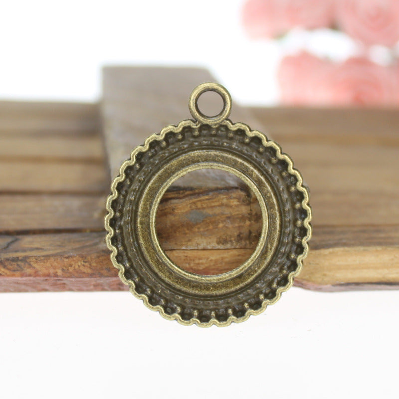 20mm Hollow Twist Bezel Pendant Tray Setting