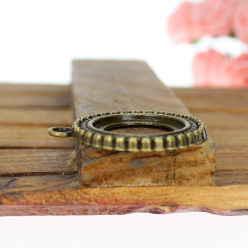 20mm Hollow Twist Bezel Pendant Tray Setting