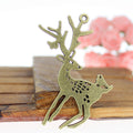60x47mm Antique Style Reindeer Alloy Charm Pendant