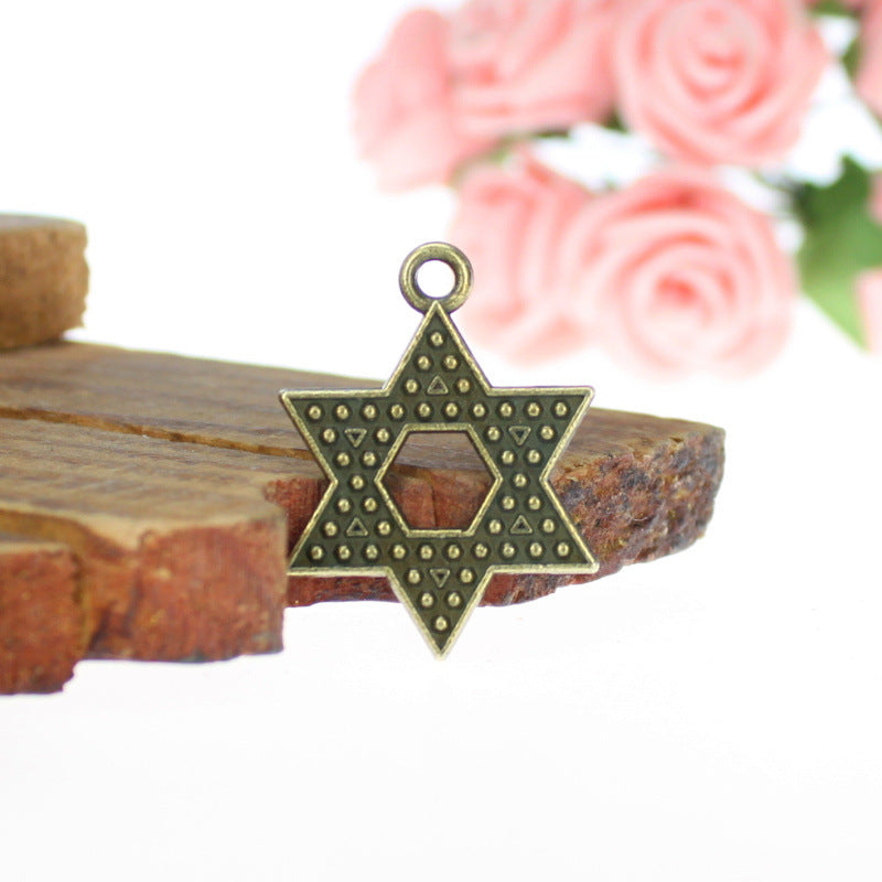 21mm Hexagram Star Alloy Charm Pendant